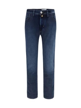 Jacob Cohen Blue Mid Rise Jeans