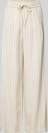 Pieces Regular Fit Weite Hose aus Viskose-Leinen-Mix Modell PIA in Beige, Größe XS