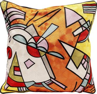 Kare Design Coj&iacute;n naranja de poli&eacute;ster multicolor 50 x 50 cm