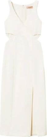 Twin-Set Abito midi con cut-out - Bianco