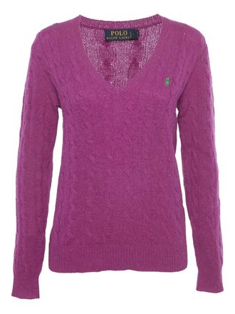 Polo Ralph Lauren logo-embroidered sweater - Purple