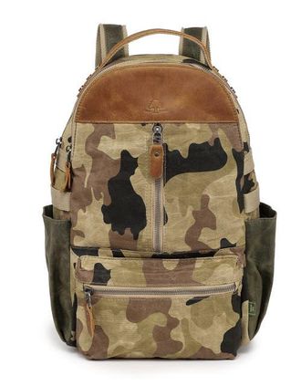 TSD Brand Mountain Leaf Durable Outdoor Utility Backpack in Army Green Camo at Nordstrom