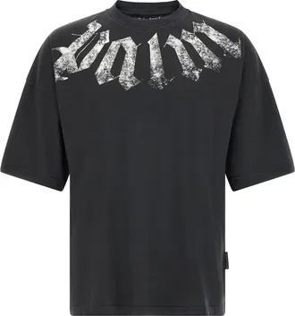 Palm Angels Black Cotton Oversized Logo T-Shirt