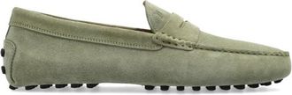 Tod's Suede loafers - Heren - Loafers - Groen - 40 EU - Leer - Schoenen