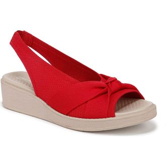 Life Stride Bell Slingback Wedge Sandal in Red Knit at Nordstrom Rack, Size 6.5