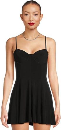 Norma Kamali Underwire Pickleball Dress Womens Dress Black : LG (Womens 8), Polyester/Spandex