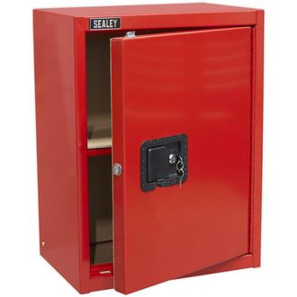Loops Airbag Safe Storage Cabinet - 2mm Thick Sheet Steel - Slam Lock - Wall Mountable in Metallics