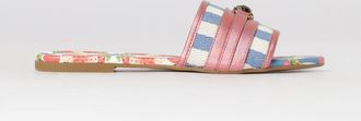 Kurt Geiger Mules Southbank in canvas a righe e pelle