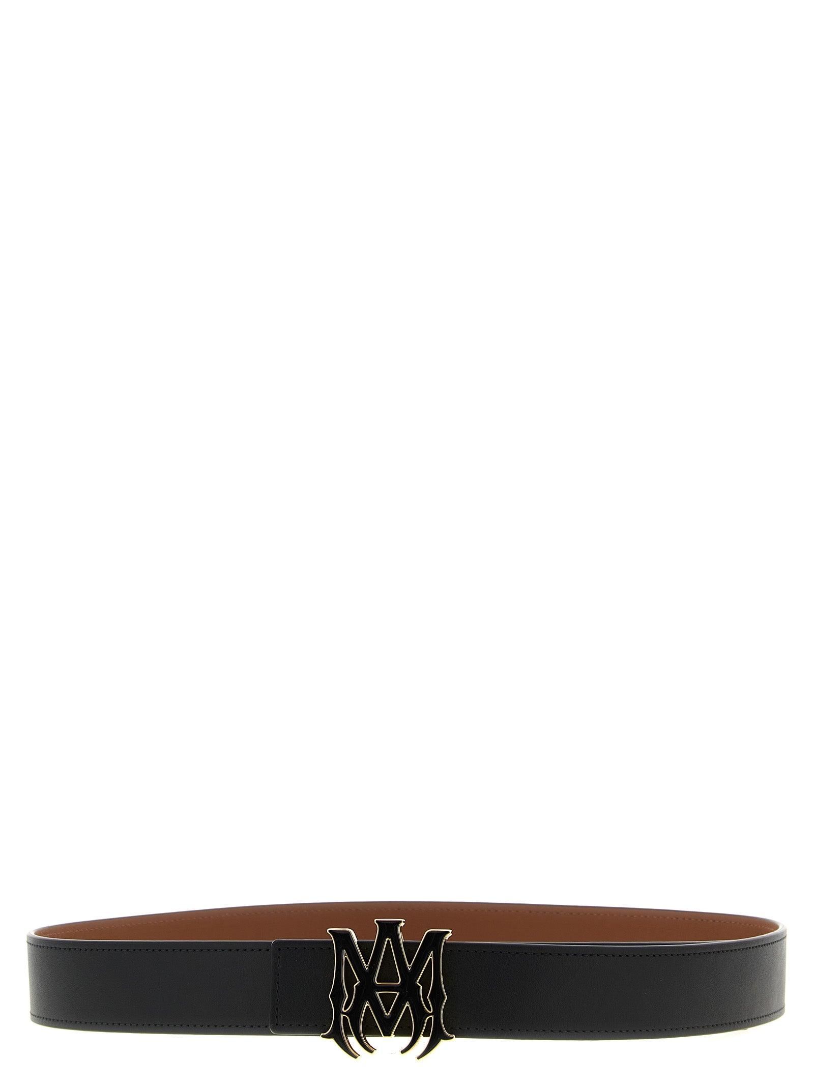 amiri ベルト サイズ110 AMIRI: ブラック MA Quad 4CM Enamel ベルト | SSENSE 日本