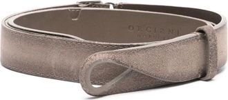 Orciani Accessoires, Heren, Grijs, ONE Size, Leer, Riem zonder Gesp
