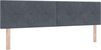 vidaXL Cabecero Montaje En La Pared Gris Oscuro 180 Cm Terciopelo Vidaxl