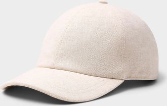 Le 31 Mens Linen & cotton herringbone cap Exclusive collection from Italy