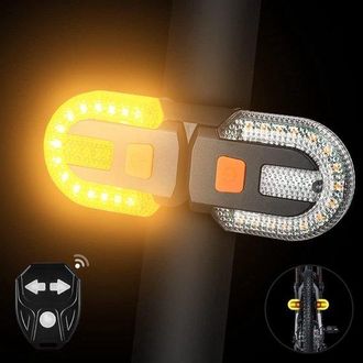 No Brand Luz Trasera Para Bicicleta Con Intermitentes - Luz Trasera Para Bicicleta, Control Remoto Inal&aacute;mbrico Desmontable, Recargable, 5 Modos, Luz Intermiten