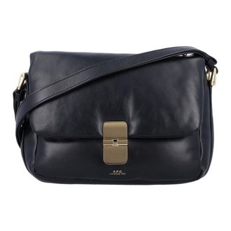 A.P.C. Cross Body Bags, female, Black, ONE SIZE, Black Handbag with Clasp Closure