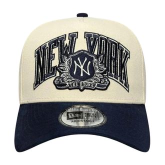 New Era Wordmark Suede E-Frame New York Yankees - unisex - Petten - Beige - ONE Size - Su&egrave;de - Accessoires