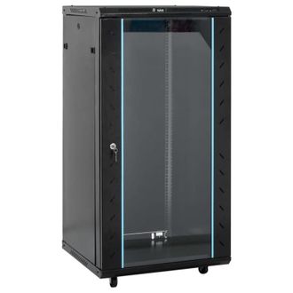 vidaXL Armadietto Di Rete 22u Con Ruote Girevoli 19 Ip20 60x60x120 Cm Vidaxl