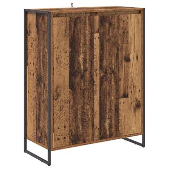 vidaXL Armario Para Zapatos Con Puerta Madera Vieja 79 X 36 X 100 Cm Vidaxl