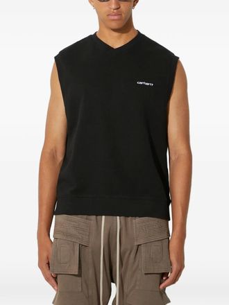 Carhartt Work in Progress V-neck logo vest - men - Cotton - L - Black