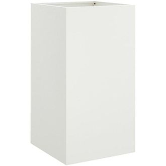 vidaXL Planter White 42x38x75 cm Steel Vidaxl