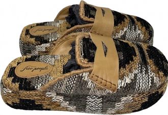 Free People Womens Mulholland Slip-On Loafer Mules In Brown, Black