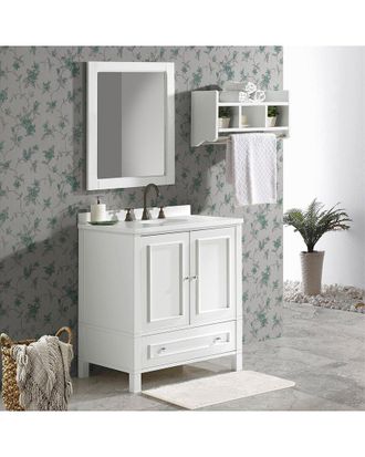 Alaterre Furniture Williamsburg 2Pc Wooden Bathroom Vanity Set