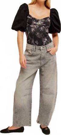 Free People Prairie Rose Bodysuit In Black