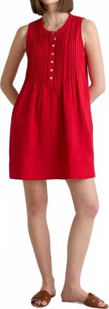 Stateside Gauze Sleeveless Swing Dress In Red