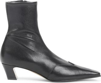 Khaite Schoenen, Dames, Zwart, 38 1/2 EU, Leer, Zwarte enkellaarzen voor vrouwen