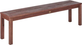 Beliani Beliani - Banco De Jard&iacute;n Asiento Madera De Eucalipto Natural 160 Cm R&uacute;stico Terraza Balc&oacute;n Exterior Tuscania