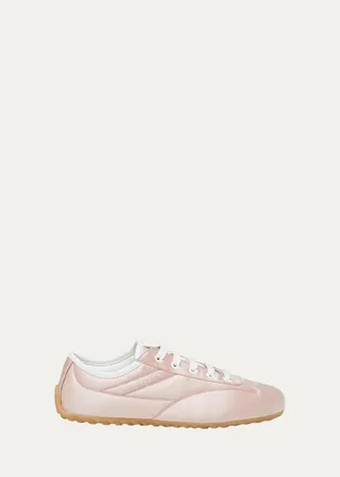 Alexander McQueen Boxe Satin Low-Top Sneakers