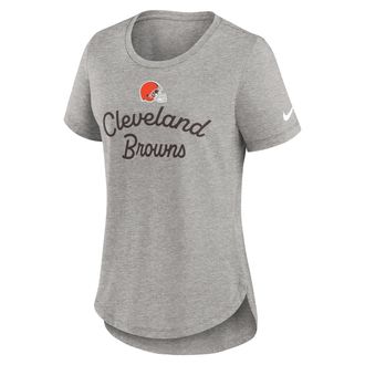 Nike Cleveland Browns Script Nike Womens NFL T-Shirt in Grey | NKMV06G9I-EVH