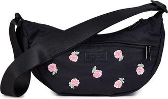 Jansport Unphased Crossbody Small FX in Just A Rose Embroidery Black at Nordstrom