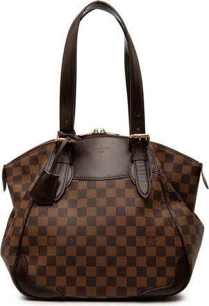 Louis Vuitton Brown Pvc Leather Handbag Tote Bag (Pre-Owned)
