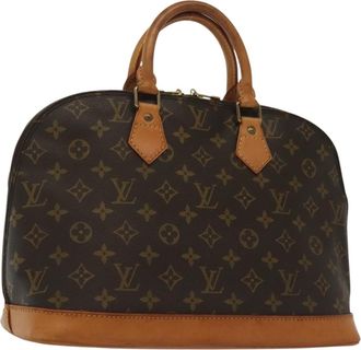 Louis Vuitton Alma Handbag Monogram Canvas Brown Canvas Bag (Pre-Owned)