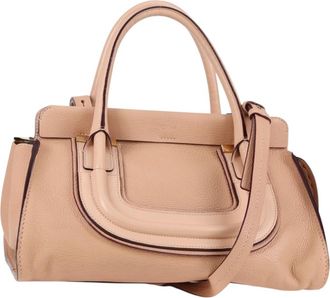 Chlo&eacute; Everston Satchel Leather Beige Leather Bag (Pre-Owned)