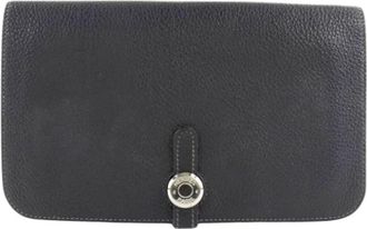 Hermès Pre-owned Wallets, female, Blue, Size: ONE SIZE Pre-owned Leather wallets