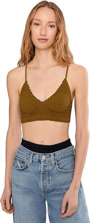 Free People Heirloom Seamless Bralett Womens Bra Beehive : L-XL (US Womens 14-16), Nylon/Elastane