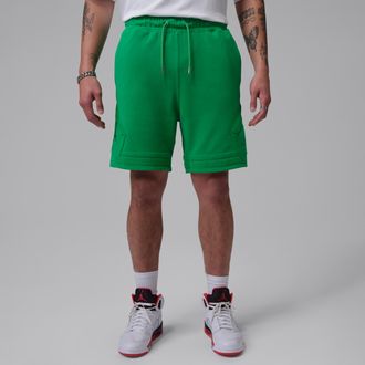 Nike Jordan Mens Jordan Flight Fleece Diamond Shorts in Green | FV7257-310