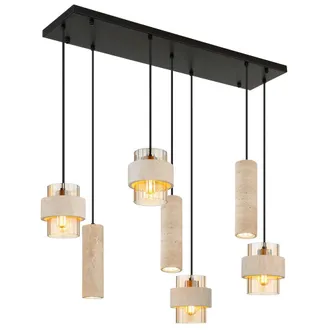 Globo Lighting Lampada A Sospensione Lampada A Sospensione Per Soggiorno Regolabile In Altezza In Metallo Nero L 29,5 Cm
