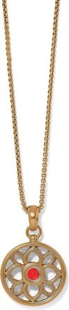 Brighton Womens Venetian Gems Necklace In Gold-Red