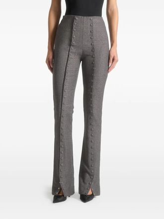 Mani&egrave;re De Voir Therese button-detail trousers - Grey