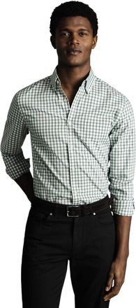 CHARLES TYRWHITT Non-Iron Stretch Poplin Check Shirt