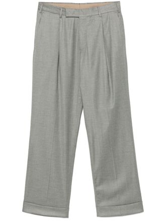 Pantaloni Torino pleat-detail trousers - men - Virgin Wool/Elastane/Viscose - 46 - Grey