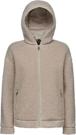 Geox Hoodies & sweatvesten, Dames, Beige, L, Polyester, Sweater