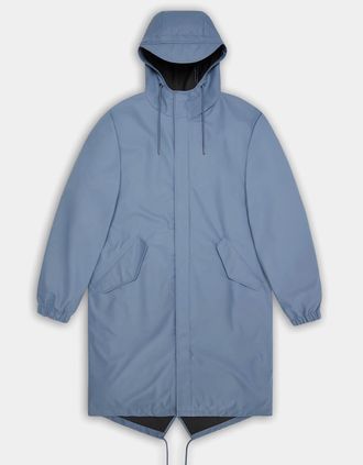 Rains Womens Rains Unisex Fishtail Parka - Pool 147 - Blue - Size: 10/8