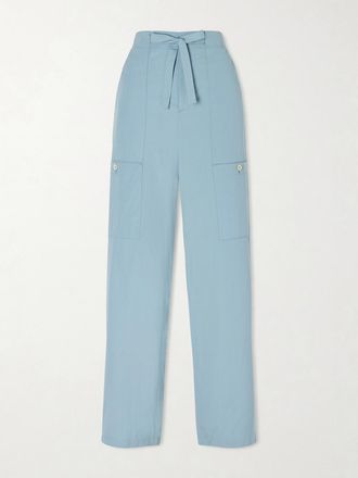 Jil Sander Pantaloni Cargo In Popeline Di Cotone - Blu