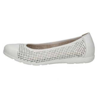 Caprice Elegante Dames Ballerinas in effen kleuren - Dames - Ballerinas - Wit - 38 EU - Schoenen