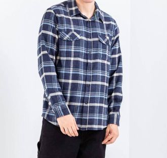 Vissla Central Coast 2 Flannel Shirt In Nightshade