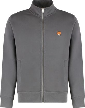 Maison Kitsun&eacute; Sweatshirt met volledige rits van katoen - Heren - Vesten met rits - Grijs - M - Katoen - Hoodies & sweatvesten