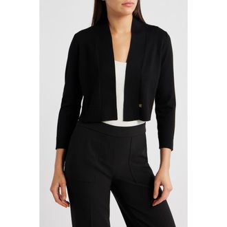 Anne Klein Kissing Front Shrug in Anne Black at Nordstrom, Size Xx-Small
